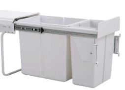 Titus Tekform 30L Double Pull Out Twin Bin with Metal Frame Door Mountable