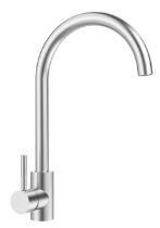 Stainless steel goose neck mixer tap